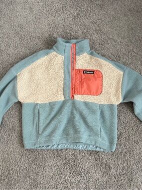 Columbia Women’s Coral & Blue Sherpa Fleece Jacket